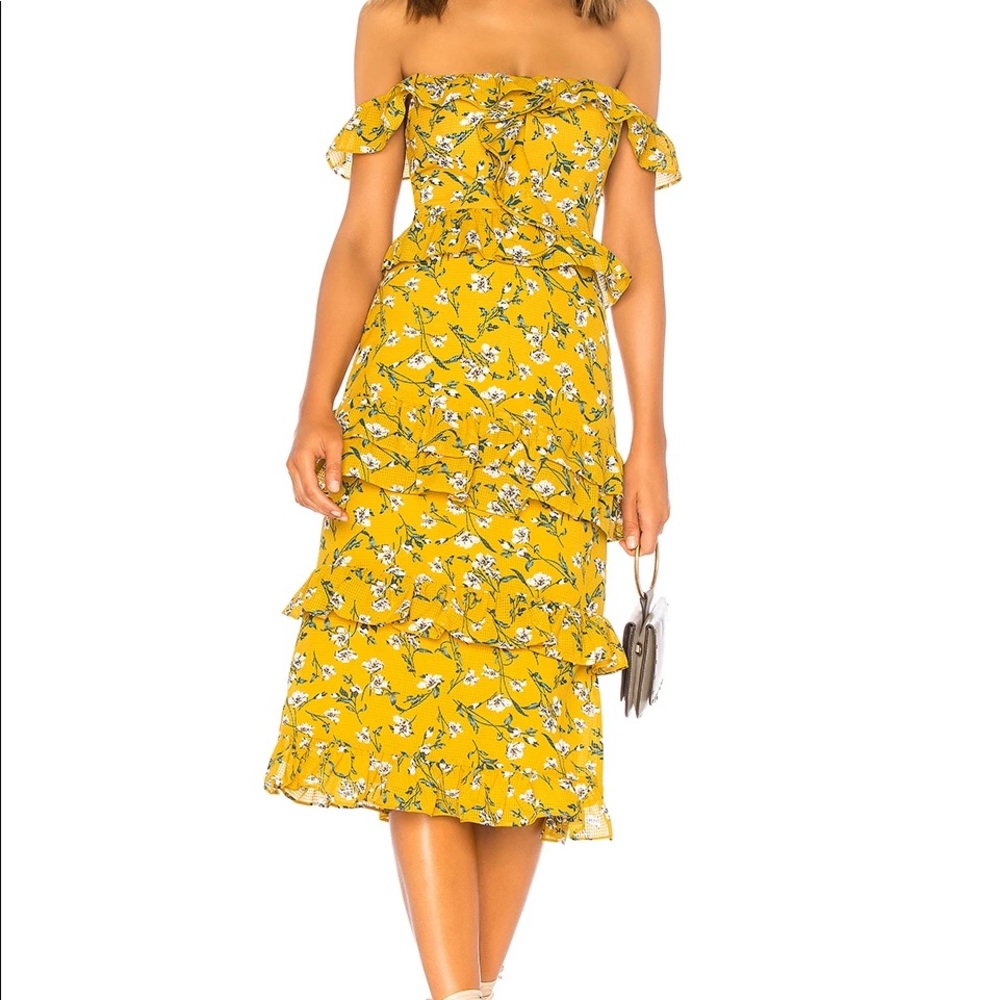 Tularosa Lily Dress in Yellow